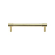 This is an image of a Heritage Brass - Cabinet Pull Phoenix Design 128mm CTC Polished Brass Finish, v4434-128-pb that is available to order from T.H Wiggans Ironmongery in Kendal.