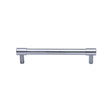 This is an image of a Heritage Brass - Cabinet Pull Phoenix Design 128mm CTC Sain Chrome finish, v4434-128-sc that is available to order from T.H Wiggans Ironmongery in Kendal.