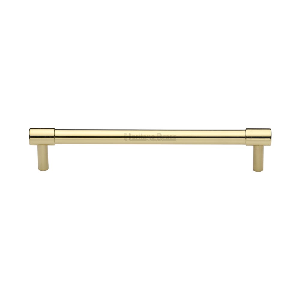 This is an image of a Heritage Brass - Cabinet Pull Phoenix Design 160mm CTC Polished Brass Finish, v4434-160-pb that is available to order from T.H Wiggans Ironmongery in Kendal.