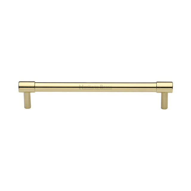 This is an image of a Heritage Brass - Cabinet Pull Phoenix Design 160mm CTC Polished Brass Finish, v4434-160-pb that is available to order from T.H Wiggans Ironmongery in Kendal.