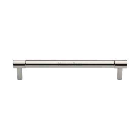 This is an image of a Heritage Brass - Cabinet Pull Phoenix Design 160mm CTC Polished Nickel Finish, v4434-160-pnf that is available to order from T.H Wiggans Ironmongery in Kendal.