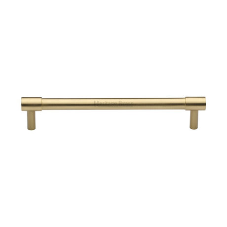 This is an image of a Heritage Brass - Cabinet Pull Phoenix Design 160mm CTC Satin Brass Finish, v4434-160-sb that is available to order from T.H Wiggans Ironmongery in Kendal.