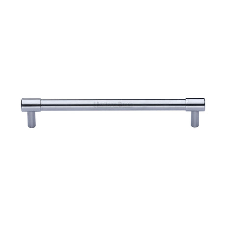 This is an image of a Heritage Brass - Cabinet Pull Phoenix Design 160mm CTC Sain Chrome finish, v4434-160-sc that is available to order from T.H Wiggans Ironmongery in Kendal.