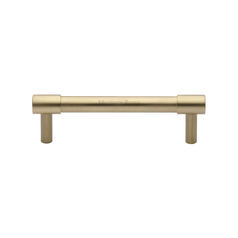 This is an image of a Heritage Brass - Cabinet Pull Phoenix Design 96mm CTC Satin Brass Finish, v4434-96-sb that is available to order from T.H Wiggans Ironmongery in Kendal.