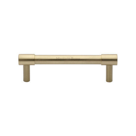 This is an image of a Heritage Brass - Cabinet Pull Phoenix Design 96mm CTC Satin Brass Finish, v4434-96-sb that is available to order from T.H Wiggans Ironmongery in Kendal.