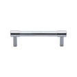 This is an image of a Heritage Brass - Cabinet Pull Phoenix Design 96mm CTC Satin Chrome finish, v4434-96-sc that is available to order from T.H Wiggans Ironmongery in Kendal.