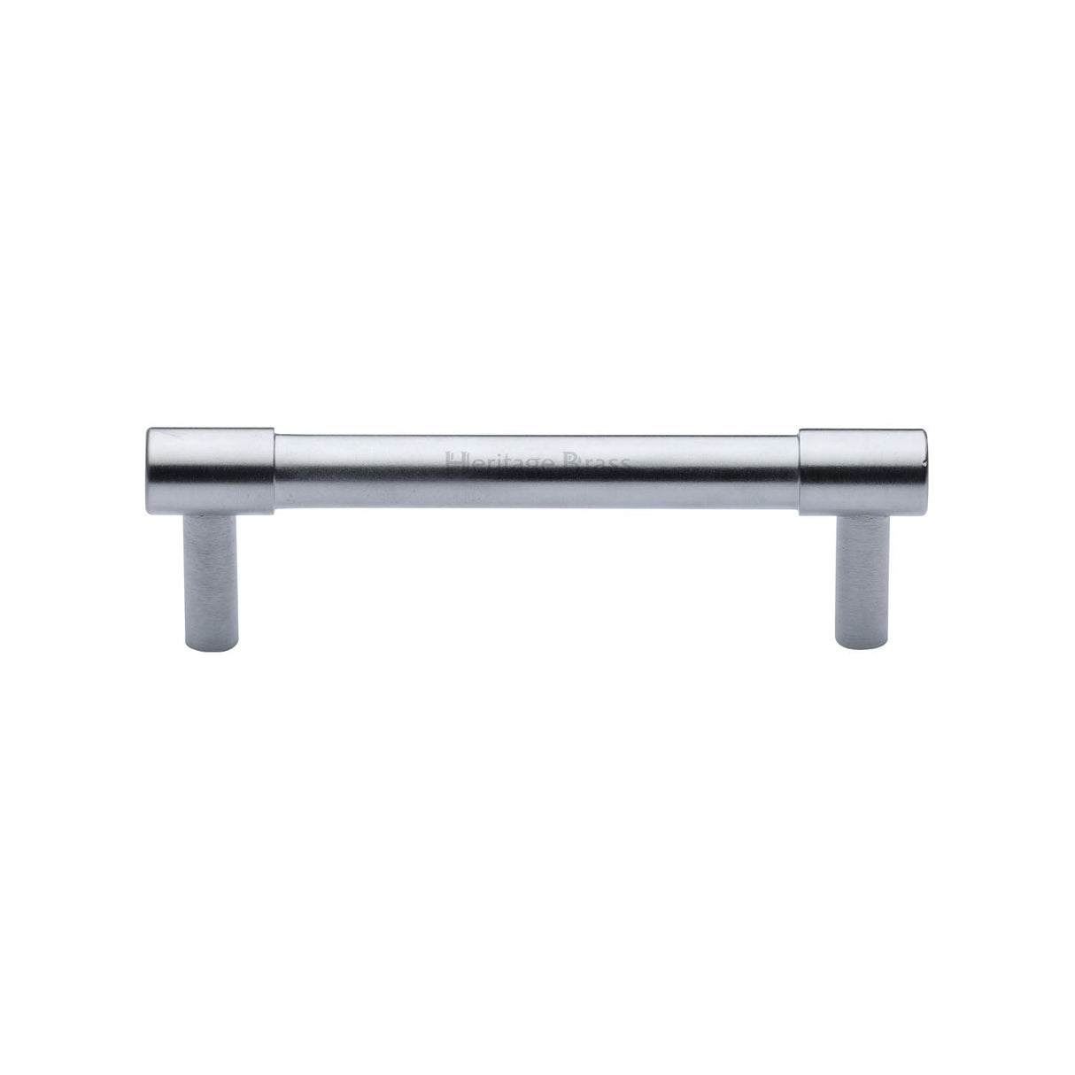 This is an image of a Heritage Brass - Cabinet Pull Phoenix Design 96mm CTC Satin Chrome finish, v4434-96-sc that is available to order from T.H Wiggans Ironmongery in Kendal.