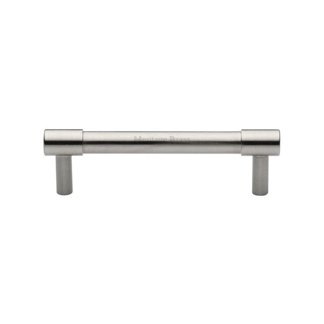 This is an image of a Heritage Brass - Cabinet Pull Phoenix Design 96mm CTC Satin Nickel Finish, v4434-96-sn that is available to order from T.H Wiggans Ironmongery in Kendal.