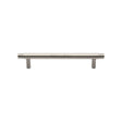 This is an image of a Heritage Brass - Cabinet Pull Contour Design 128mm CTC Satin Nickel Finish, v4446-128-sn that is available to order from T.H Wiggans Ironmongery in Kendal.
