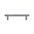 This is an image of a Heritage Brass - Cabinet Pull Complete Knurl Design 96mm CTC Satin Chrome finish, v4458-96-sc that is available to order from T.H Wiggans Ironmongery in Kendal.