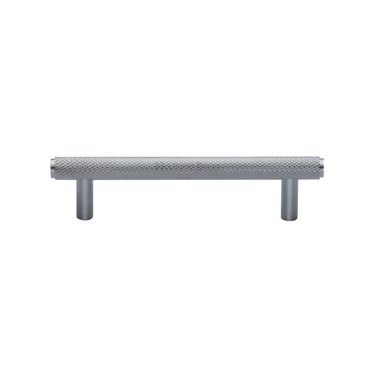 This is an image of a Heritage Brass - Cabinet Pull Complete Knurl Design 96mm CTC Satin Chrome finish, v4458-96-sc that is available to order from T.H Wiggans Ironmongery in Kendal.
