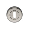 This is an image of a Heritage Brass - Key Escutcheon Satin Nickel Finish, v5000-sn that is available to order from T.H Wiggans Ironmongery in Kendal.