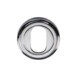This is an image of a Heritage Brass - Oval Profile Cylinder Escutcheon Polished Chrome Finish, v5010-pc that is available to order from T.H Wiggans Ironmongery in Kendal.
