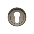 This is an image of a Heritage Brass - Euro Profile Cylinder Escutcheon Matt Bronze Finish, v5020-mb that is available to order from T.H Wiggans Ironmongery in Kendal.