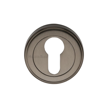 This is an image of a Heritage Brass - Euro Profile Cylinder Escutcheon Matt Bronze Finish, v5020-mb that is available to order from T.H Wiggans Ironmongery in Kendal.