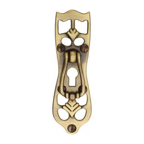 This is an image of a Heritage Brass - Cabinet Pull Ornate Design Antique Finish, v5023-at that is available to order from T.H Wiggans Ironmongery in Kendal.