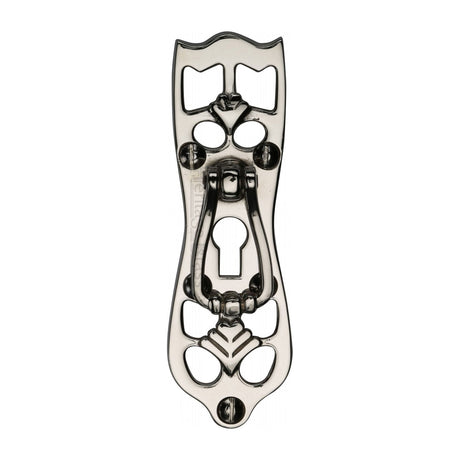 This is an image of a Heritage Brass - Cabinet Pull Ornate Design Polished Nickel Finish, v5023-pnf that is available to order from T.H Wiggans Ironmongery in Kendal.