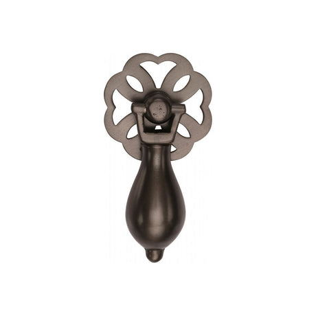 This is an image of a Heritage Brass - Cabinet Drop Pull Matt Bronze Finish, v5025-mb that is available to order from T.H Wiggans Ironmongery in Kendal.