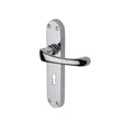 This is an image of a Heritage Brass - Door Handle Lever Lock Gloucester Design Polished Chrome Finish, v6050-pc that is available to order from T.H Wiggans Ironmongery in Kendal.