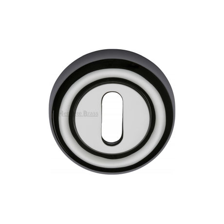This is an image of a Heritage Brass - Key Escutcheon Polished Chrome Finish, v6722-pc that is available to order from T.H Wiggans Ironmongery in Kendal.