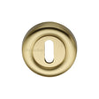 This is an image of a Heritage Brass - Key Escutcheon Satin Brass Finish, v6722-sb that is available to order from T.H Wiggans Ironmongery in Kendal.