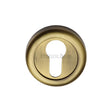 This is an image of a Heritage Brass - Euro Profile Cylinder Escutcheon Antique Brass Finish, v6724-at that is available to order from T.H Wiggans Ironmongery in Kendal.
