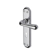 This is an image of a Heritage Brass - Door Handle Lever Lock Charlbury Design Polished Chrome Finish, v7050-pc that is available to order from T.H Wiggans Ironmongery in Kendal.