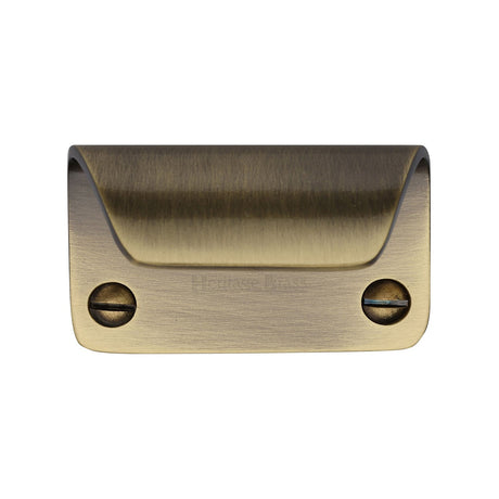 This is an image of a Heritage Brass - Sash Lift 65mm Antique Brass finish, v7116-65-at that is available to order from T.H Wiggans Ironmongery in Kendal.