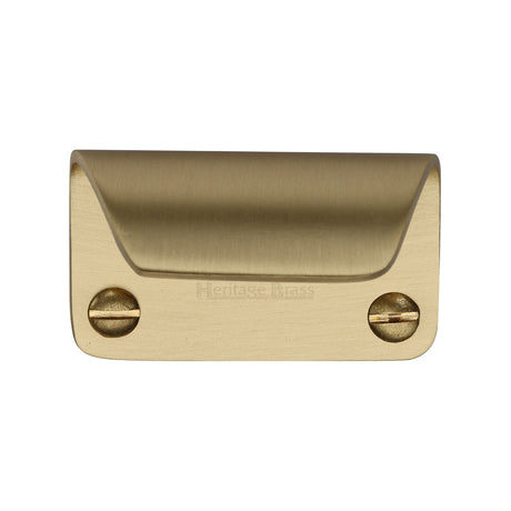 This is an image of a Heritage Brass - Sash Lift 65mm Satin Brass finish, v7116-65-sb that is available to order from T.H Wiggans Ironmongery in Kendal.