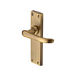 This is an image of a Heritage Brass - Door Handle Lever Latch Windsor Design Antique Brass Finish, v713-at that is available to order from T.H Wiggans Ironmongery in Kendal.