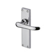 This is an image of a Heritage Brass - Door Handle Lever Latch Windsor Design Polished Chrome Finish, v713-pc that is available to order from T.H Wiggans Ironmongery in Kendal.