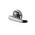 This is an image of a Heritage Brass - Door Handle Lever Latch on Round Rose Windsor Design Polished Chrom, v720-pc that is available to order from T.H Wiggans Ironmongery in Kendal.