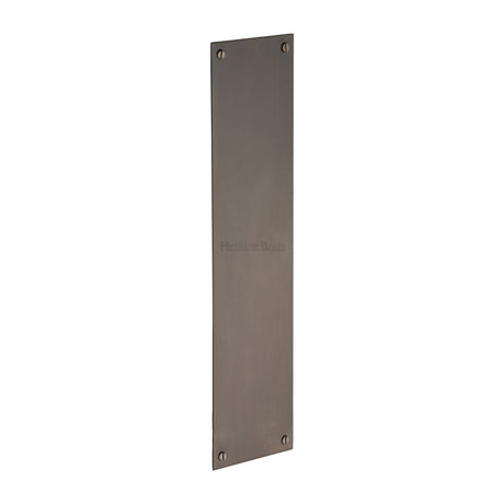 This is an image of a Heritage Brass - Fingerplate 350 x 76mm - Matt Bronze Finish, v740-350-mb that is available to order from T.H Wiggans Ironmongery in Kendal.