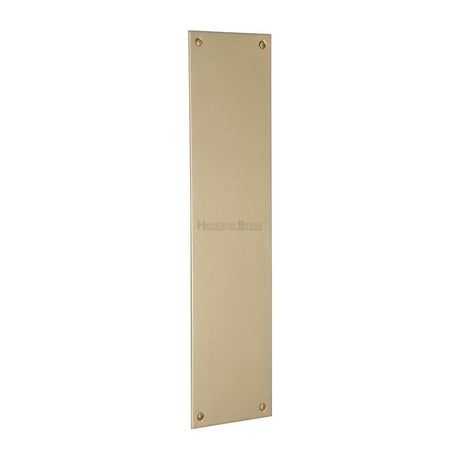 This is an image of a Heritage Brass - Fingerplate 350 x 76mm - Polished Brass Finish, v740-350-pb that is available to order from T.H Wiggans Ironmongery in Kendal.