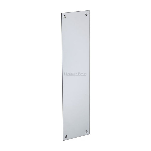 This is an image of a Heritage Brass - Fingerplate 305 x 76mm - Polished Chrome Finish, v740-305-pc that is available to order from T.H Wiggans Ironmongery in Kendal.
