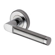 This is an image of a Heritage Brass - Door Handle Lever Latch on Round Rose Celia Design Apollo finish, v7450-ap that is available to order from T.H Wiggans Ironmongery in Kendal.