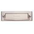 This is an image of a Heritage Brass - Postal Knocker 254 x 79mm - Satin Nickel Finish, v830-sn that is available to order from T.H Wiggans Ironmongery in Kendal.