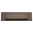 This is an image of a Heritage Brass - Gravity Letterplate 280 x 80mm - Matt Bronze Finish, v842-mb that is available to order from T.H Wiggans Ironmongery in Kendal.