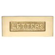 This is an image of a Heritage Brass - Embossed Letterplate 254 x 101mm - Satin Brass Finish, v845-sb that is available to order from T.H Wiggans Ironmongery in Kendal.