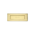 This is an image of a Heritage Brass - Letterplate 8" x 3" Polished Brass Finish, v850-203-pb that is available to order from T.H Wiggans Ironmongery in Kendal.