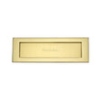 This is an image of a Heritage Brass - Letterplate 12" x 4" Polished Brass Finish, v850-305-pb that is available to order from T.H Wiggans Ironmongery in Kendal.