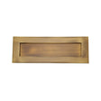 This is an image of a Heritage Brass - Letterplate 14" x 4 1/2" Antique Brass Finish, v850-356-at that is available to order from T.H Wiggans Ironmongery in Kendal.