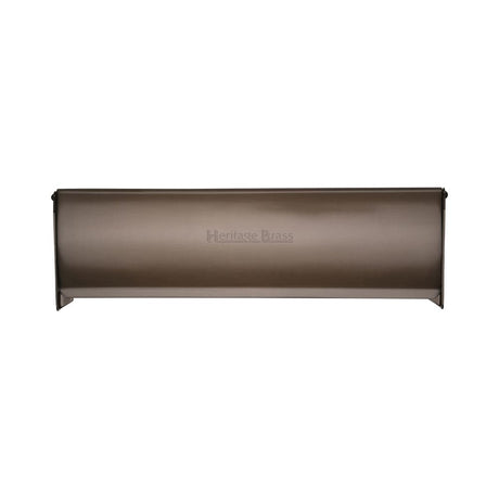This is an image of a Heritage Brass - Interior Letterflap 11" x 3 3/4"Matt Bronze Finish, v860-280-mb that is available to order from T.H Wiggans Ironmongery in Kendal.