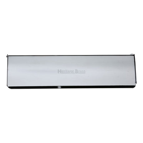 This is an image of a Heritage Brass - Interior Letterflap 11" x 3 3/4"Polished Chrome Finish, v860-280-pc that is available to order from T.H Wiggans Ironmongery in Kendal.