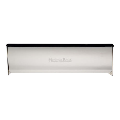 This is an image of a Heritage Brass - Interior Letterflap 11 3/4" x 3 1/2"Polished Nickel Finish, v860-299-pnf that is available to order from T.H Wiggans Ironmongery in Kendal.