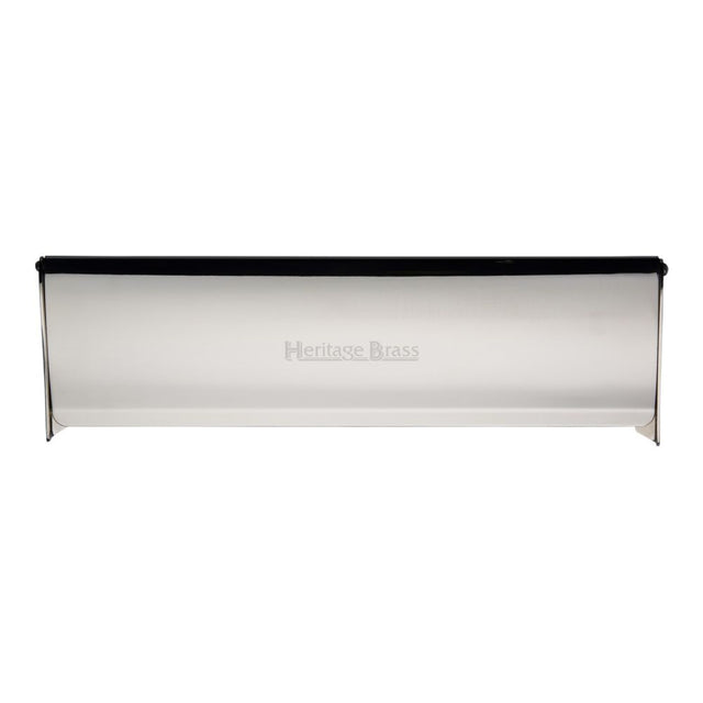 This is an image of a Heritage Brass - Interior Letterflap 11 3/4" x 3 1/2"Polished Nickel Finish, v860-299-pnf that is available to order from T.H Wiggans Ironmongery in Kendal.