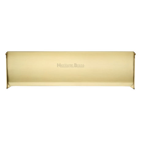 This is an image of a Heritage Brass - Interior Letterflap 11 3/4" x 3 1/2"Satin Brass Finish, v860-299-sb that is available to order from T.H Wiggans Ironmongery in Kendal.