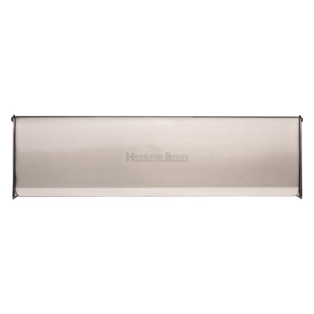 This is an image of a Heritage Brass - Interior Letterflap 11 3/4" x 3 1/2"Satin Nickel Finish, v860-299-sn that is available to order from T.H Wiggans Ironmongery in Kendal.