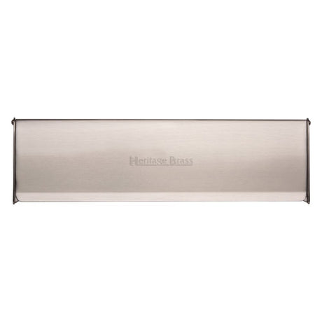 This is an image of a Heritage Brass - Interior Letterflap 11 3/4" x 3 1/2"Satin Nickel Finish, v860-299-sn that is available to order from T.H Wiggans Ironmongery in Kendal.