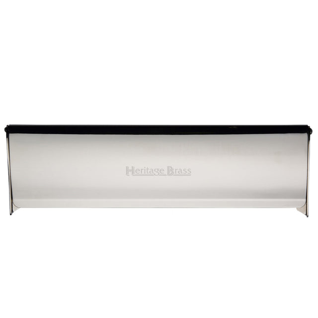 This is an image of a Heritage Brass - Interior Letterflap 15 3/4 x 4 Polished Nickel finish, v860-403-pnf that is available to order from T.H Wiggans Ironmongery in Kendal.
